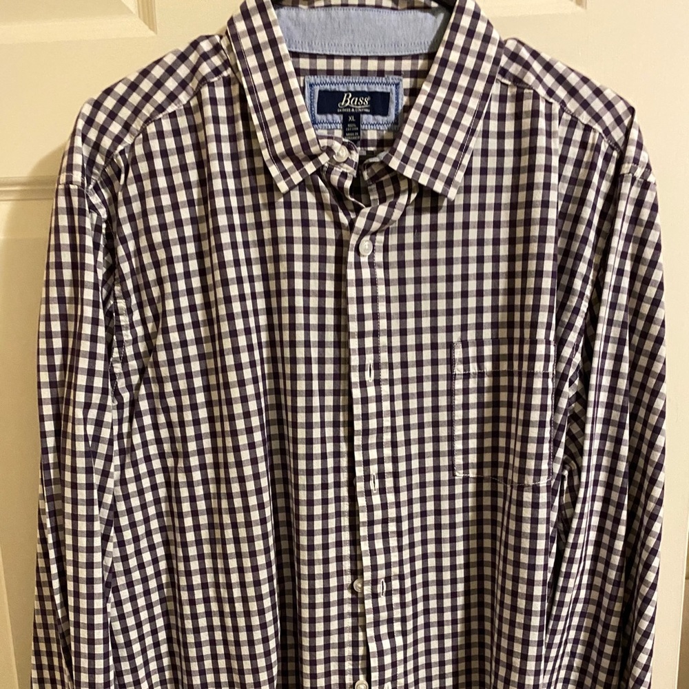 Bass Button Down Casual Dress Shirt XL